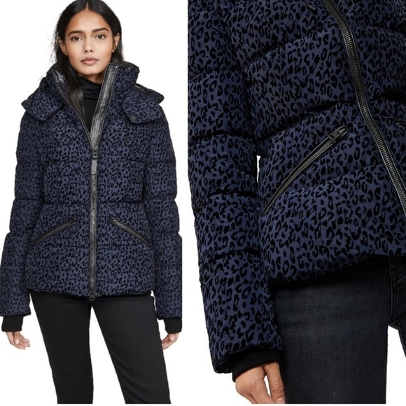Mackage Women's Leopard Print Puffer Jacket down size XS New without tags. - Picture 1 of 16